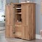 Space-Saving Armoire with Drop Leaf Desk and Adjustable Shelves for Home Office or Crafting